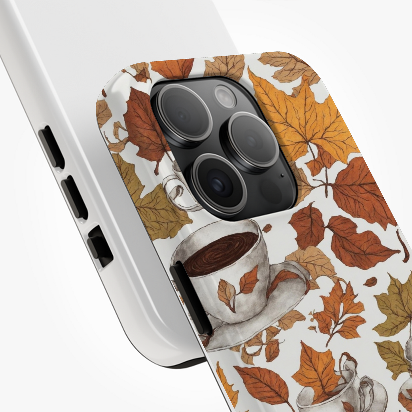 Tasses d'Automne & Feuilles Tourbillonnantes