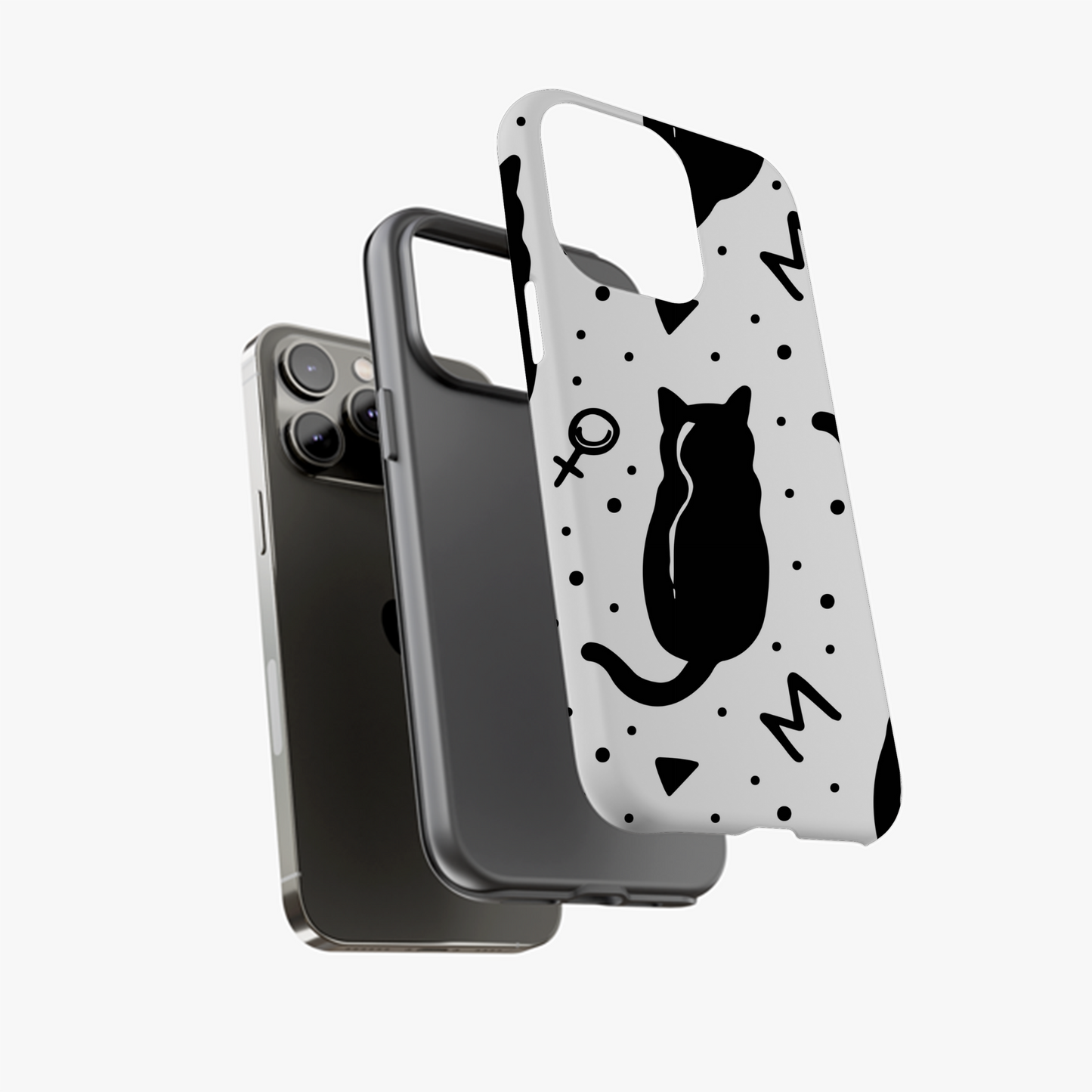 Chats Mystiques en Noir et Blanc