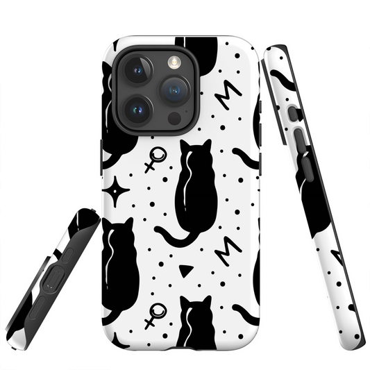 Chats Mystiques en Noir et Blanc