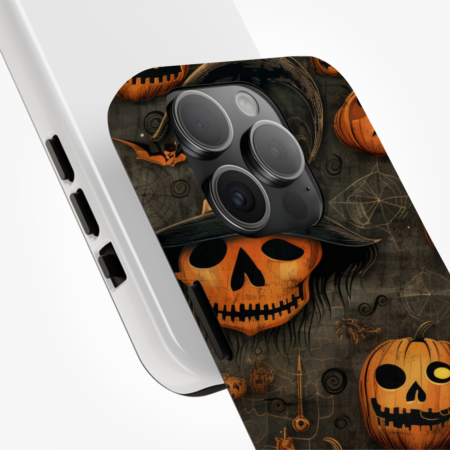 Sorcière Squelettique et Citrouilles Mystiques