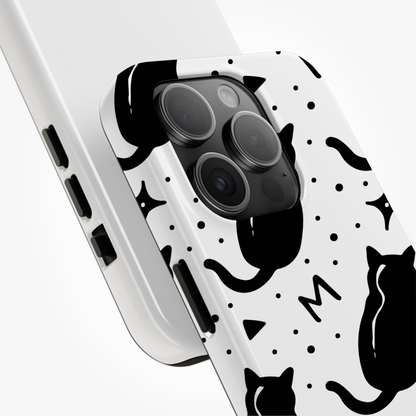 Chats Mystiques en Noir et Blanc