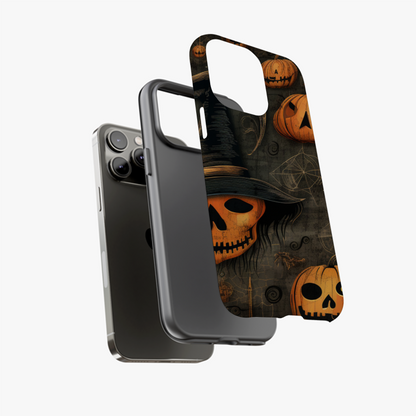 Sorcière Squelettique et Citrouilles Mystiques