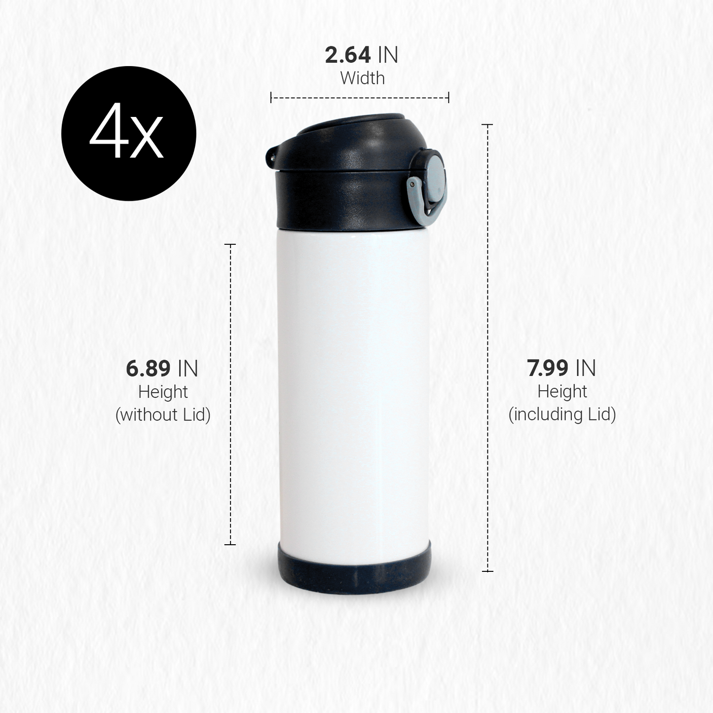 Bouteille d’Eau pour Enfants 350 ml - Noir