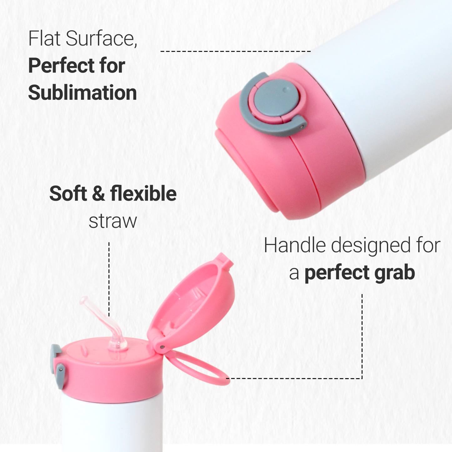 Bouteille d’Eau pour Enfants 350 ml - Rose